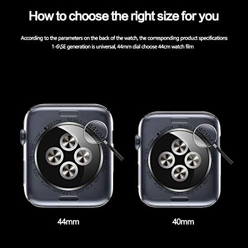 [2 חבילה] מגן מסך YMHML תואם ל- Apple Watch 44 ממ SE סדרה 6 סדרה 5 סדרה 4, זכוכית מחוסמת [כיסוי מלא] קצה מעוקל 3D עם [מסגרת